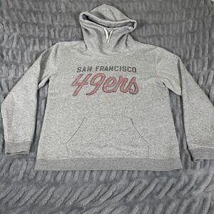 Junk Food San Francisco 49ers Womens XL Gray Cowl Neck Pullover Hoodie NFL